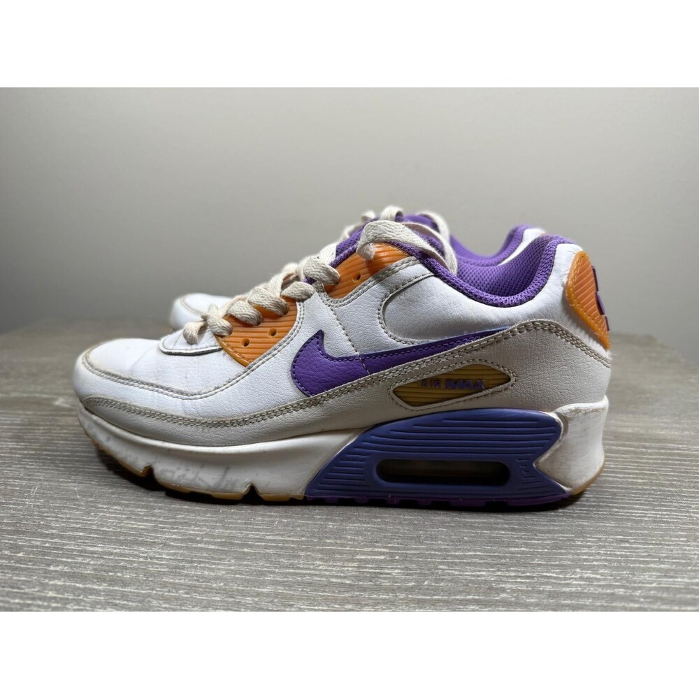 6Y |  7.5 WOMEN'S NIKE AIR MAX 90 WHITE PURPLE MULTICOLOR DV3607-103 SPORTSWEAR